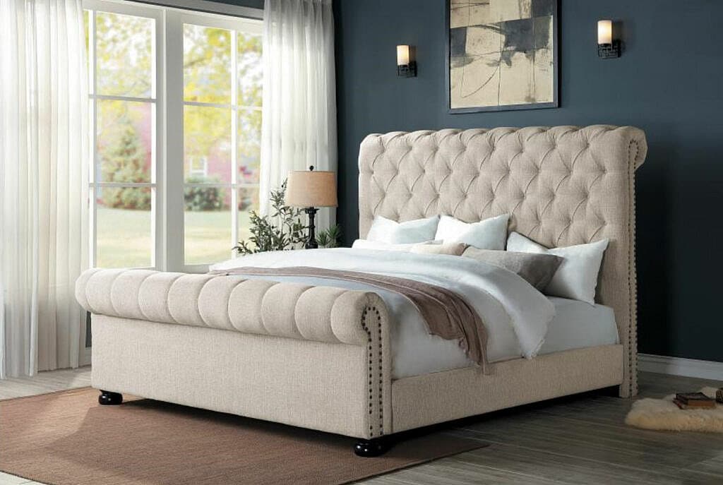 tufted bedroom